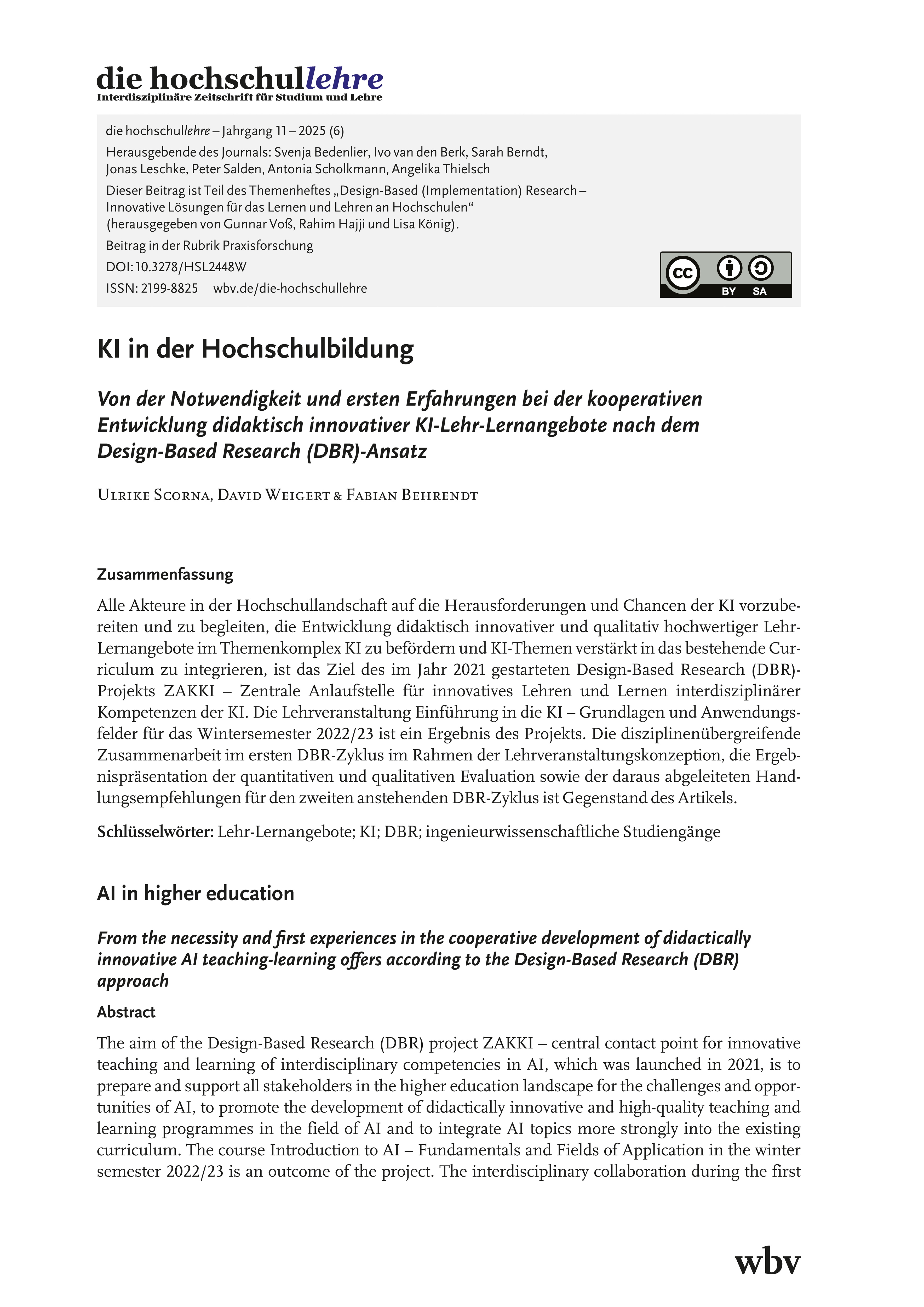 KI in der Hochschulbildung. Von der Notwendigkeit und ersten Erfahrungen bei der kooperativen Entwicklung didaktisch innovativer KI-Lehr-Lernangebote nach dem Design-Based Research (DBR)-Ansatz