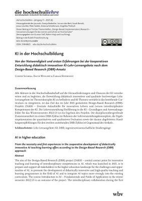 KI in der Hochschulbildung. Von der Notwendigkeit und ersten Erfahrungen bei der kooperativen Entwicklung didaktisch innovativer KI-Lehr-Lernangebote nach dem Design-Based Research (DBR)-Ansatz