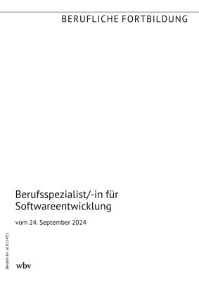 Berufsspezialist/-in für Softwareentwicklung